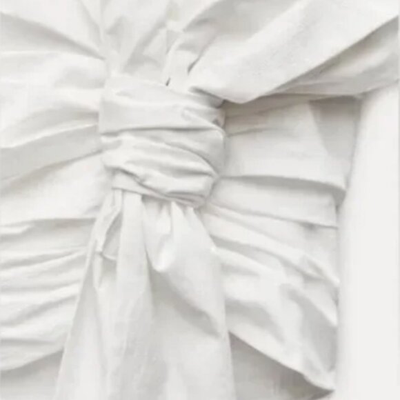 NWT Zara Knotted Mini Skirt ZW Collection Size XL - Picture 4 of 8